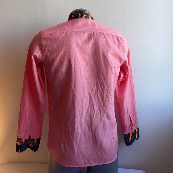 Pink Dress Shirt Size Medium Orange Camouflage - Picture 4 of 9